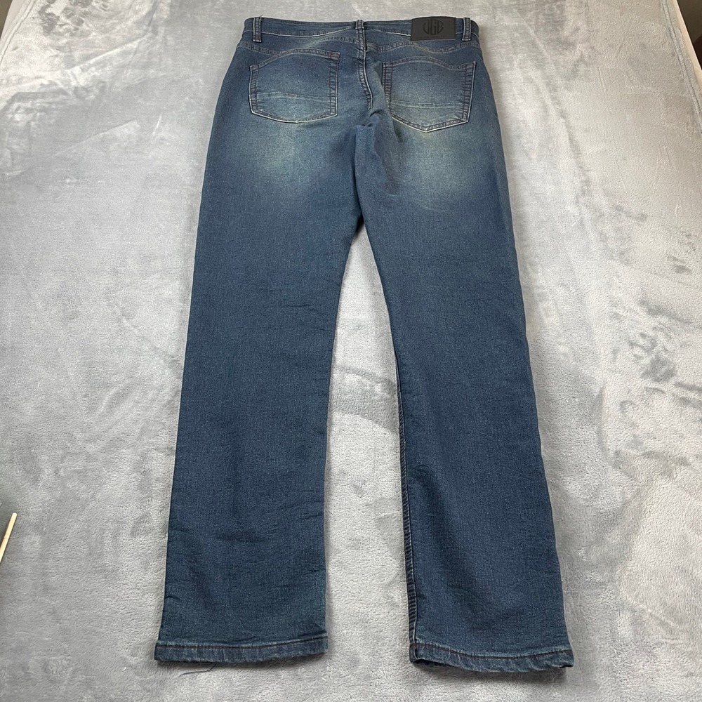Vintage Genes Black Men's Slim Fit Jeans Blue Medium Wash Stretch 33x32 Casual - Picture 2 of 16